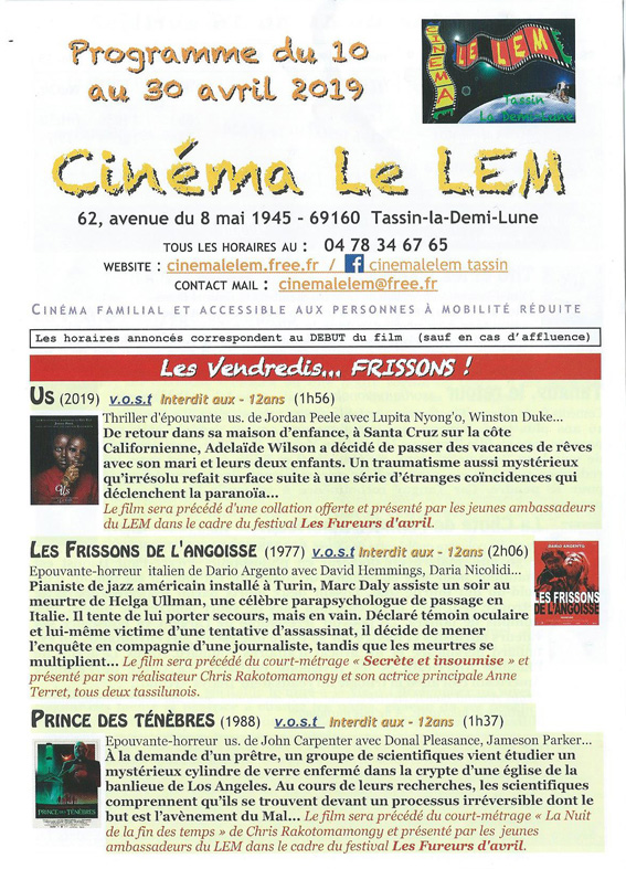 Programme Cinéma Le Lem